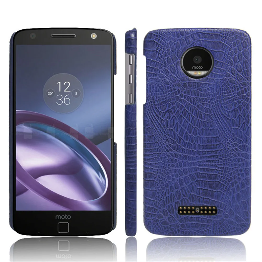 Крокодиловый Чехол для Motorola Moto Z XT1650 01 03 Жесткий ПК Защитный чехол телефона MotoZ 05