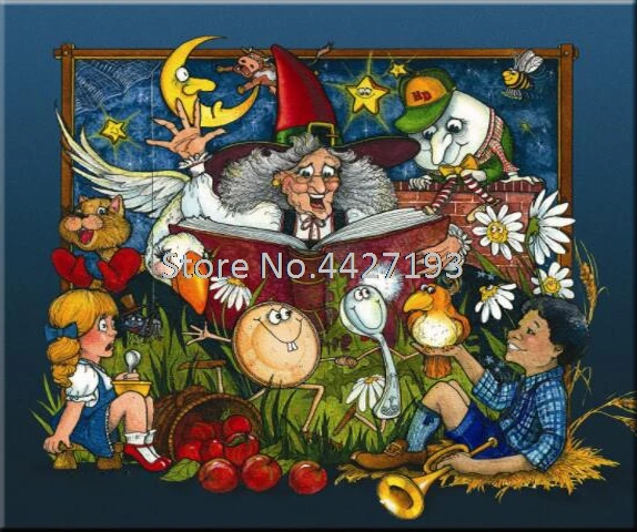 

diy diamond painting Magic old man telling stories cross stitch rhinestones crystal diamond embroidery mosaic Home Decoration