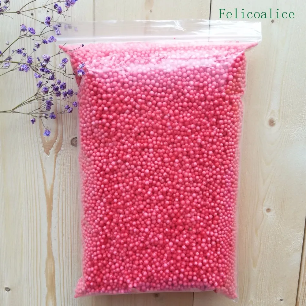 Bolas de Neve Acessórios de Partículas de Lama Contas de Espuma para Enchimento para Faça Bolsa Faça Você Mesmo Lodo Pequeno Minúsculo Suprimentos 2 Floam -4mm 250 g - 18 Argila de modelagem