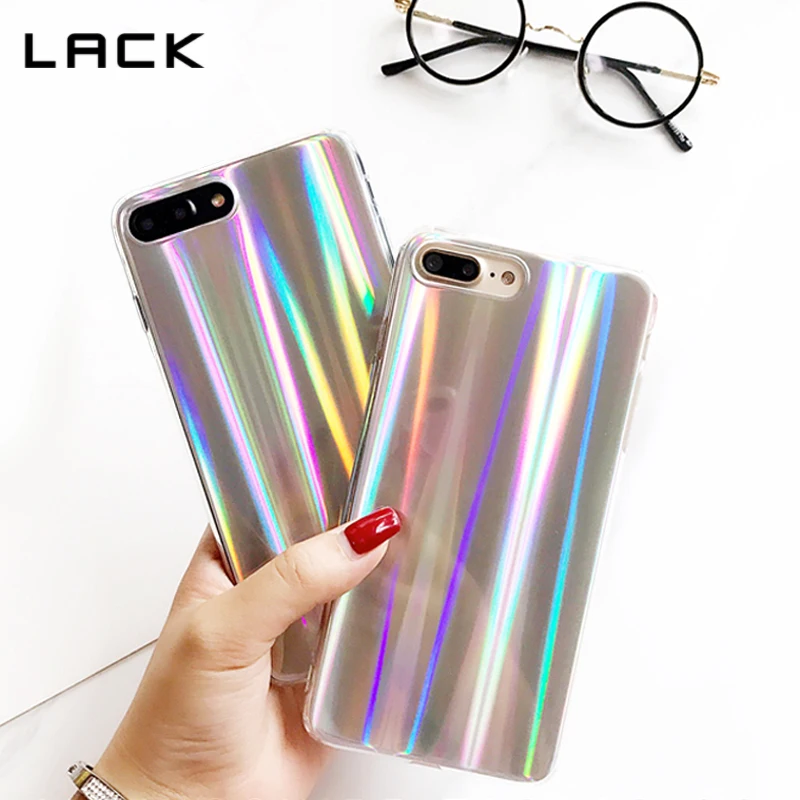 

LACK Colorful Phone Case For iPhone 7 Cool Laser Rainbow Shining Case For iphone 7 6 6s Plus Soft TPU Back Cover Bags Coque Capa
