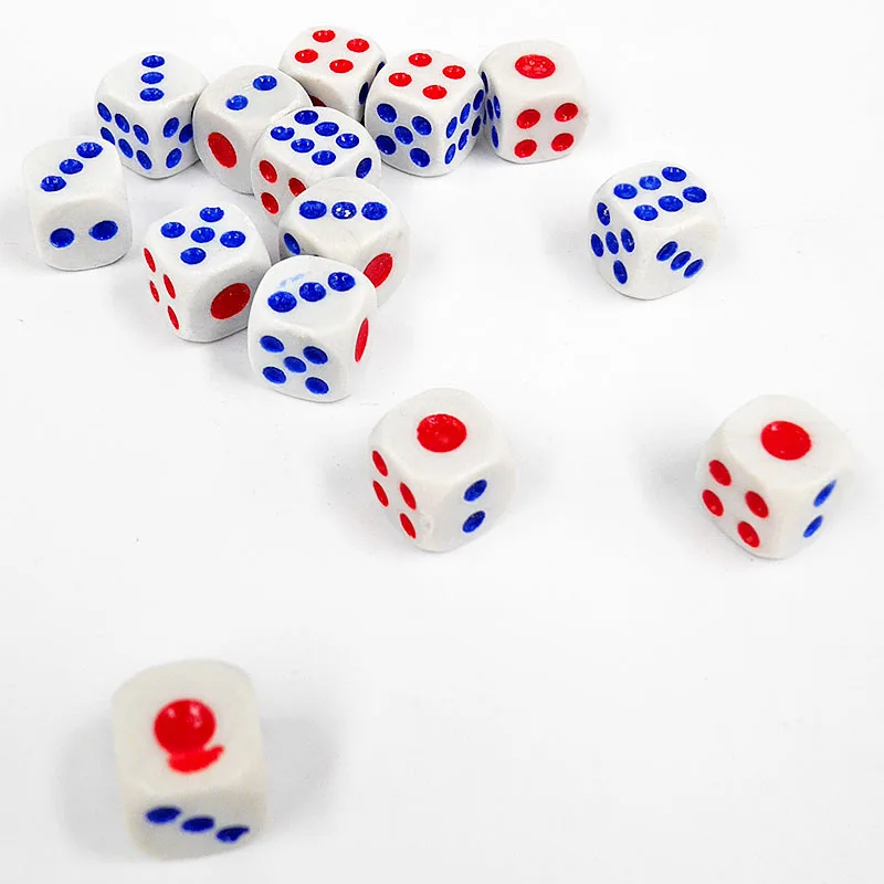 

10pcs Standard Plastic 10mm Game White Dice Die Bar Gaming Supplies KH889