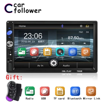 

Car Stereo Bluetooth 7" HD Touch Screen MP5 Player Support BT/FM/AUX/USB/SD Mirror Link Remote Control 2 din Car Radio Autoradio