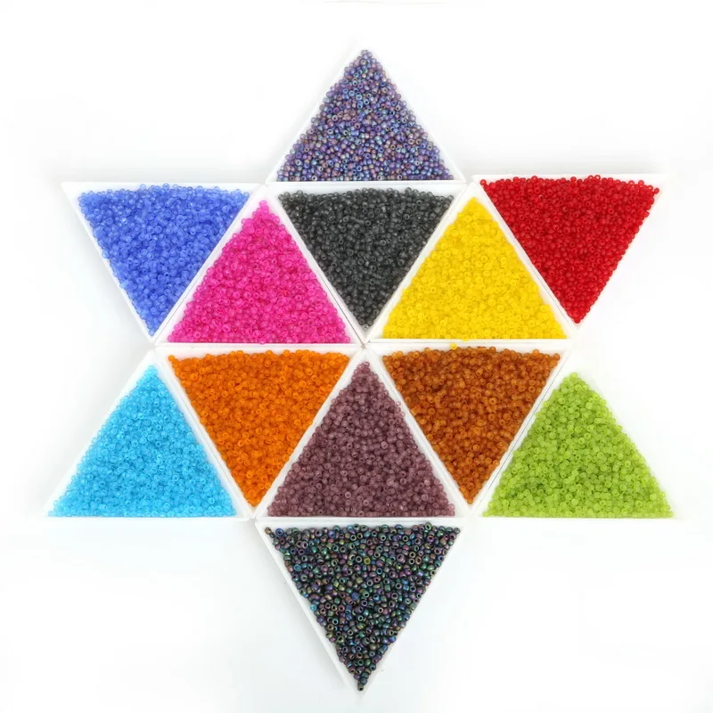 2000pcs/lot 13 Colors 2MM Assorted Candy Round Loose Spacer Frosted Glass Seed Beads For Handmade DIY Jewelry Making | Украшения и