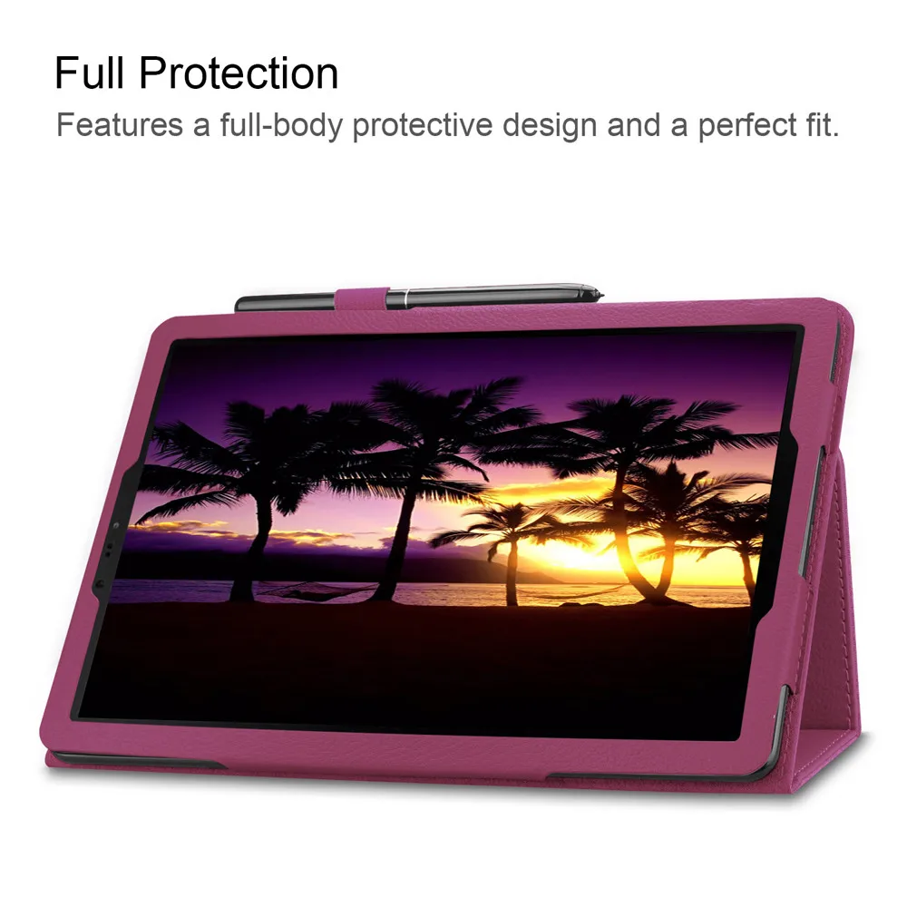 Case Cover for Samsung Galaxy Tab S4 10.5 Model SM-T830/T835/T837,Multi-Angle Stand Flip PU leather Cover S Pen Case#15