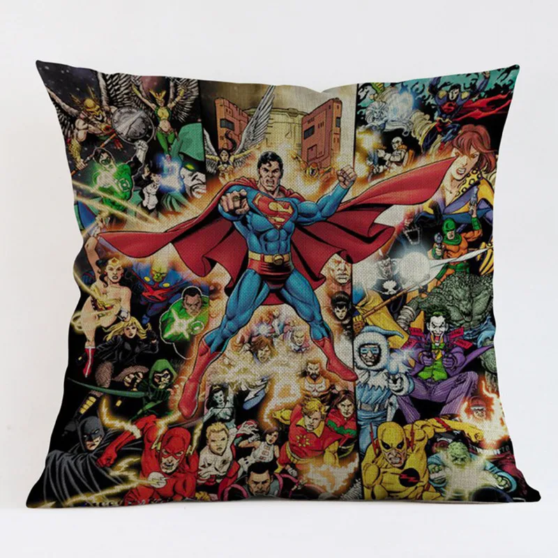 Домашний текстиль Almofadas, декоративная наволочка с рисунком супергероев, Супермена, Бэтмена, подушки, подарки для детей