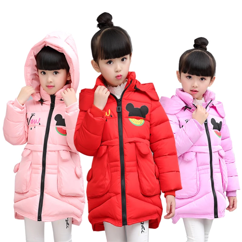 2016 children outerwear baby girls cotton Hooded coats Winter Jacket Kids Coat children s winter clothing
