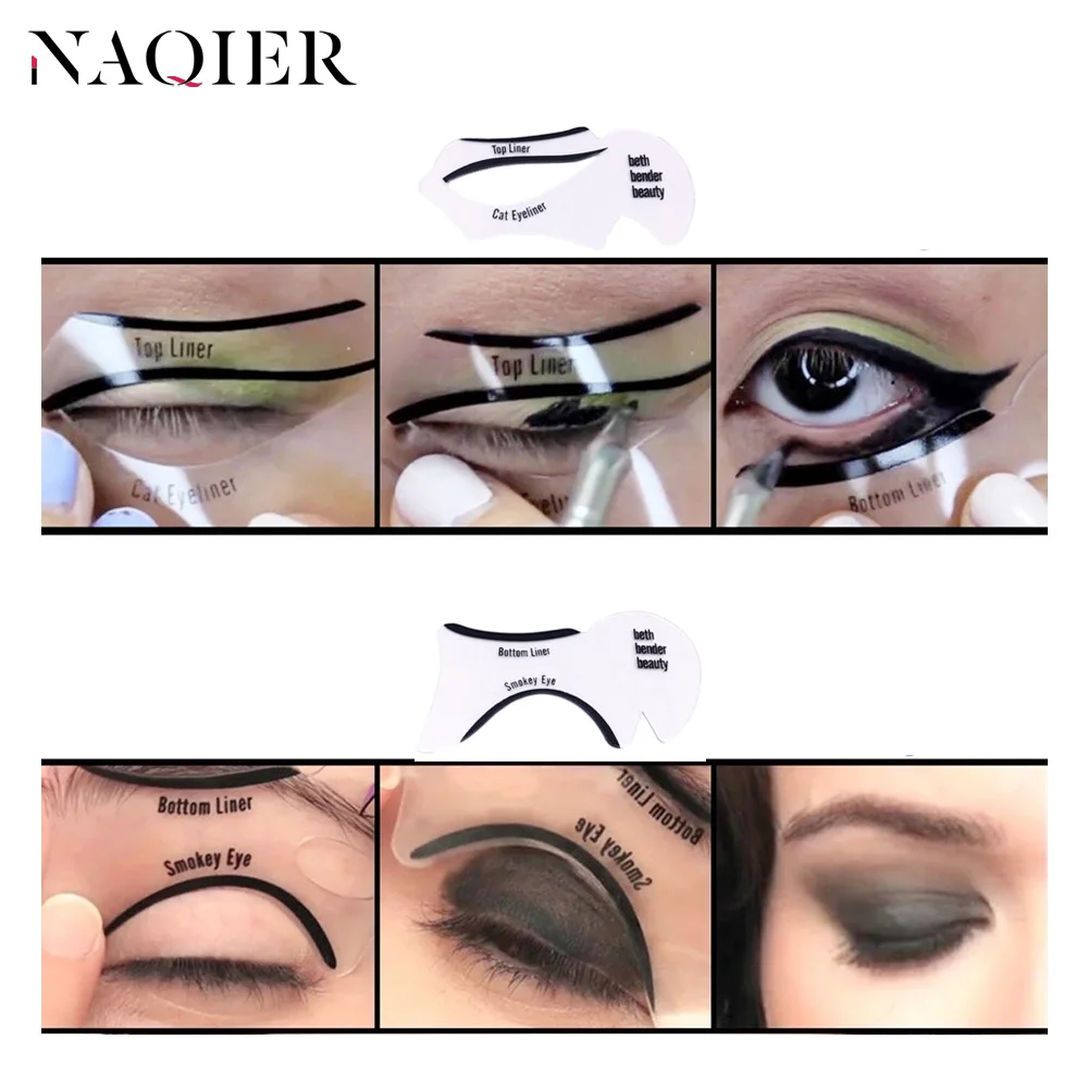 NAQIER 10 шт. карандаш для глаз трафарет кошка рыбий хвост двукрылая подводка модели