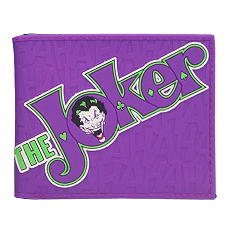 Комиксы забавные бумажник Джокер анимация кошелек Одежда высшего качества дизайнер ПВХ кошельки известный бренд Для мужчин Для женщин carteira Jokers мешок денег подарок - Цвет: Joker4