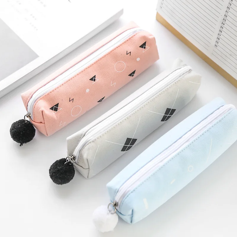 

PU Waterproof Pencil Bag Girl Large Capacity Pencil Bag Simple