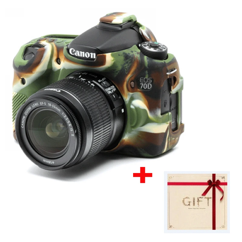 

Soft Silicone Camera Bag for Canon EOS 70D Rubber Camera Case Waterproof Cover for SLR DSLR Camera