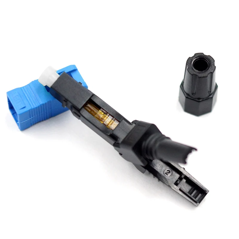 

200pcs SC Optic Fiber Quick Cold Connector FTTH SC SingleMode UPC Fast Connector
