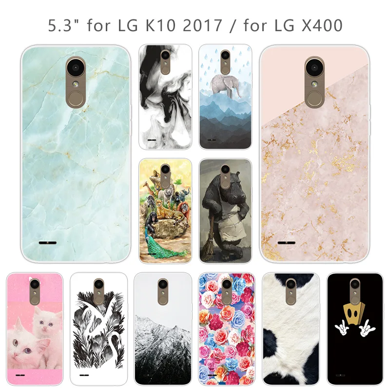 2017 чехол для LG K10 роскошный мягкий силиконовый Lg Fundas Coque защитный |