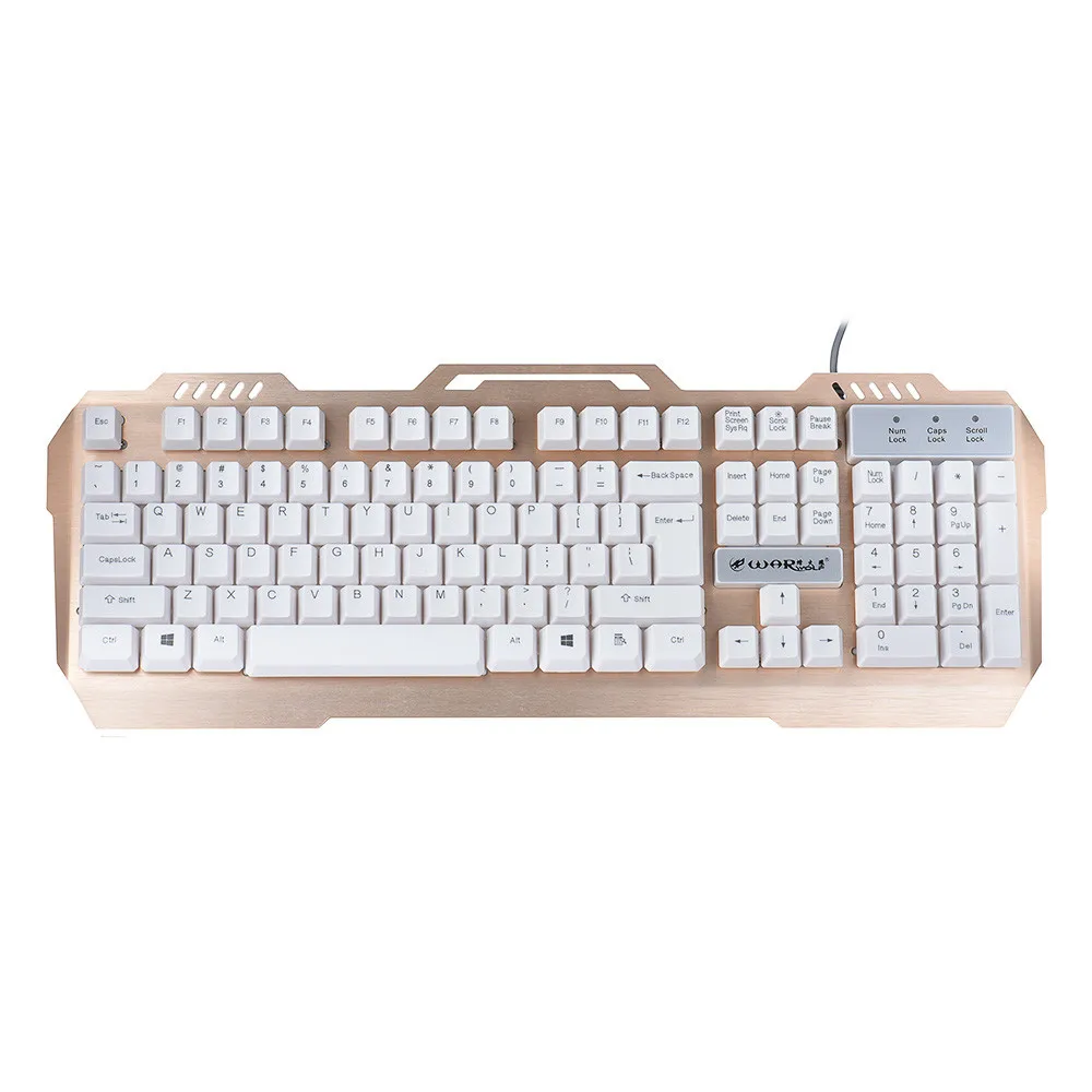 

Mechanical Keyboard 104 keys Gaming Keyboards USB Wired Illuminated Colorful LED Backlight metal Teclado Gamer Mecanico #A