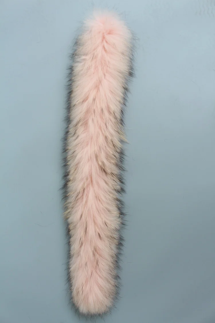natural real raccoon fur hoody trim collar (8)