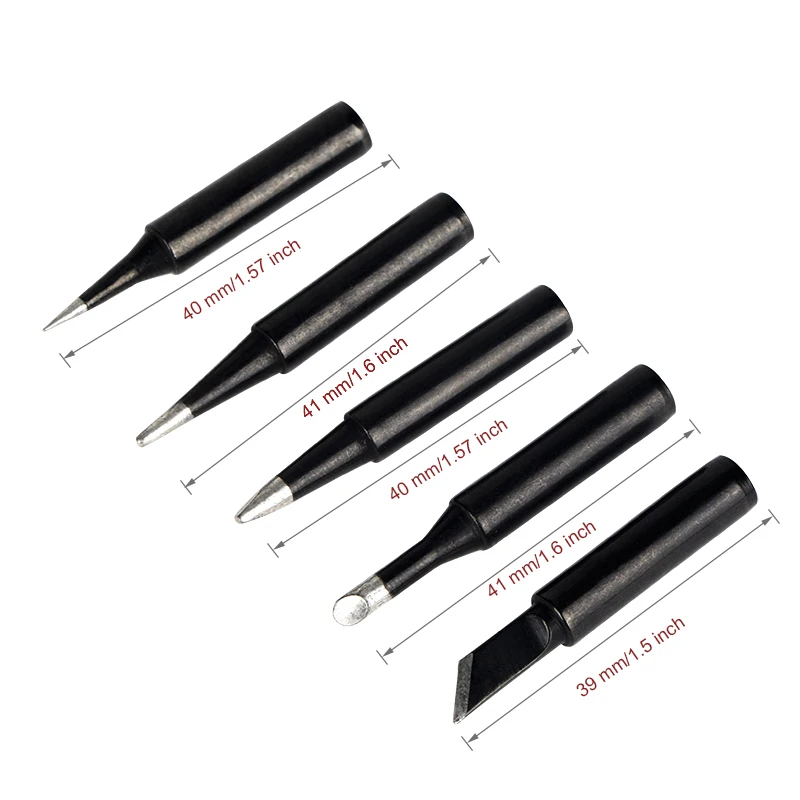 Jcd soldering iron tips black Pure copper soldering tip 5pcs/set 900M-T Lead-free welding solder rework tools accessories