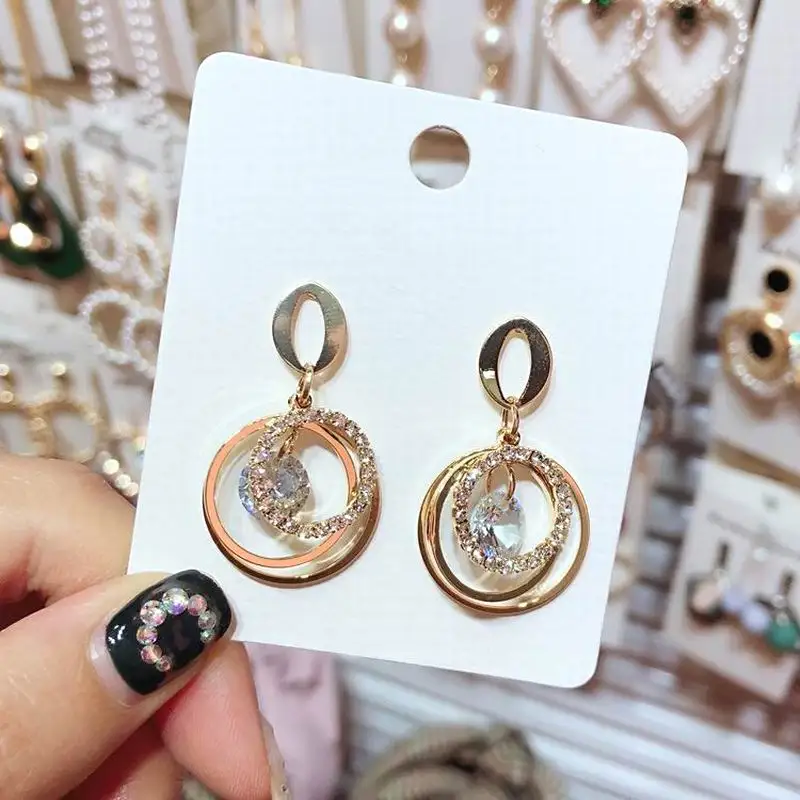 

Fashion Exaggerated Geometric Drop Earrings For Women 2019 Fashion Jewelry Party Round Triangle Long Pendientes Fine Gift