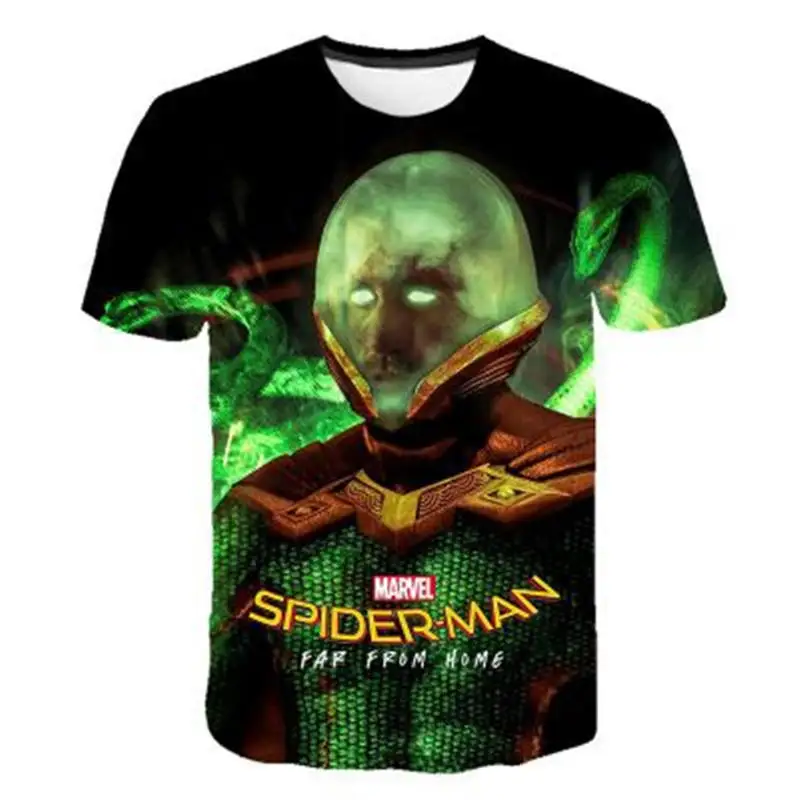 Новинка года; детская футболка с 3D принтом из фильма «Человек-паук», «дальний от дома» Детская футболка с рисунком Супергероя человека-паука - Цвет: TS7426