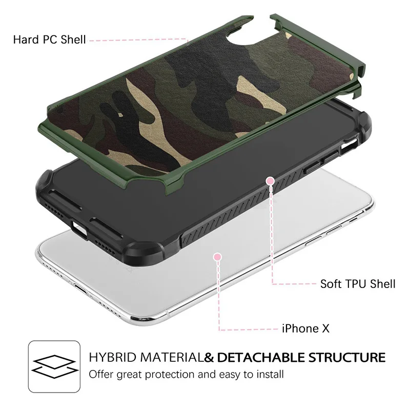 Army Camo Camouflage Phone Cases For iPhone 14 13 12 11 Pro