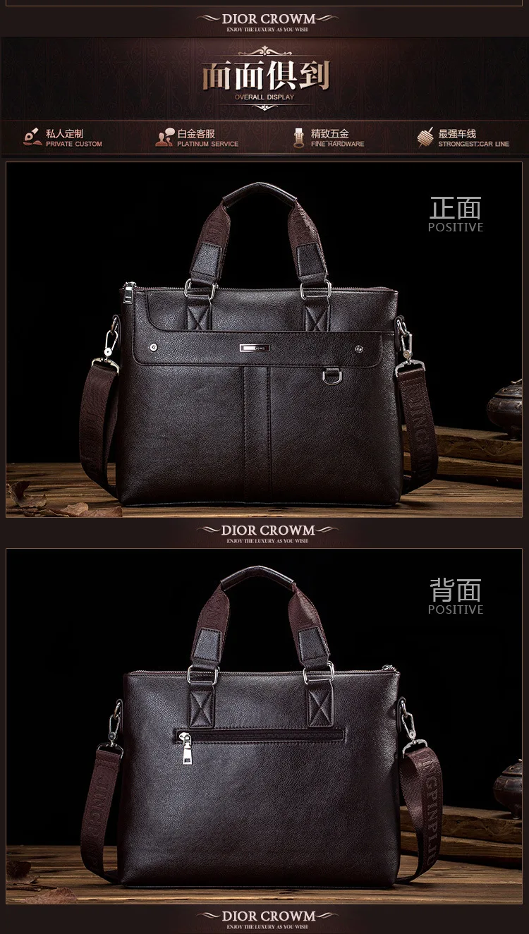 2018 новый роскошный кожаный Бизнес Для Мужчин's Портфели мужской моды сумка Для мужчин сумка мальчик Повседневное Tote компьютер сумочка