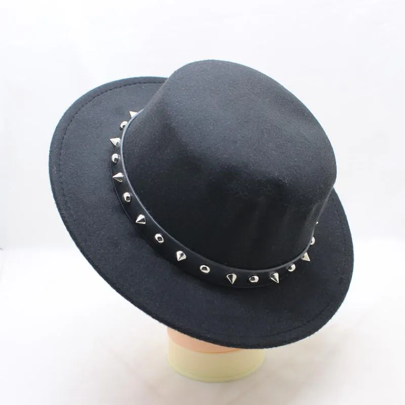SUOGRY фетровая шляпа с широкими полями, осенняя зимняя шапка, женская шапка с имитацией шерсти, мужская шляпа с плоским верхом, мужская шапка