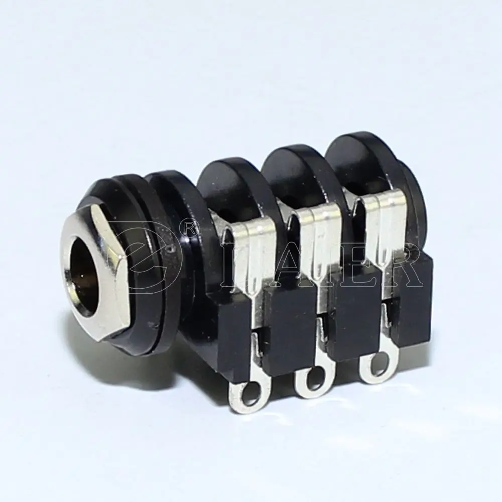 100PCS PJ-645C Effects connection Mono/Stereo Enclosed 1/4" phone jack with solder terminals