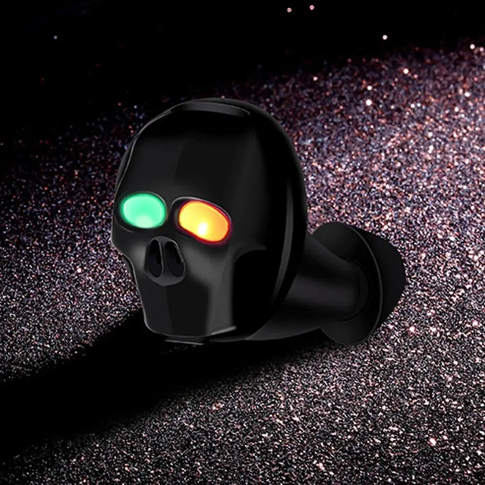 Bluetooth Cool Skull Bone Wireless Earphone with Mic Noise Cancelling
