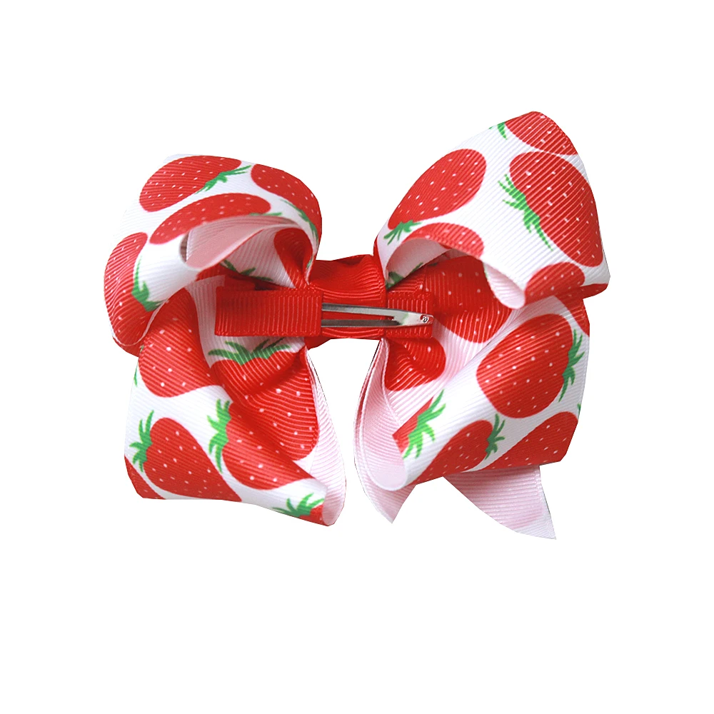 

5 Inch New Girls Hair Accessories Hair Bows Children Princess Hairpins Kids Child Grosgrain Ribbon Crocodile clip