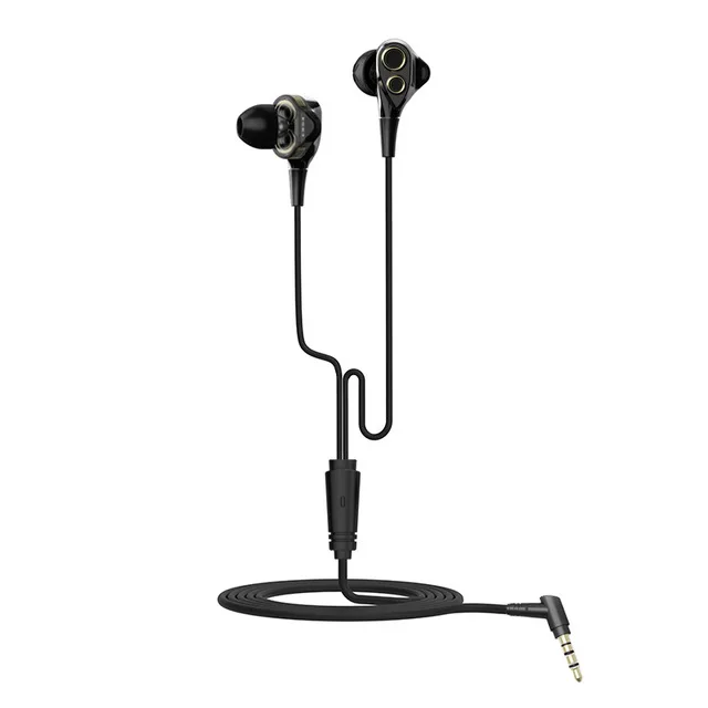 Черный UiiSii T8 DT 200 Гибридный Hi-Fi стерео бас-музыка наушники-вкладыши стереофон наушники с микрофоном для смартфонов - Цвет: Черный