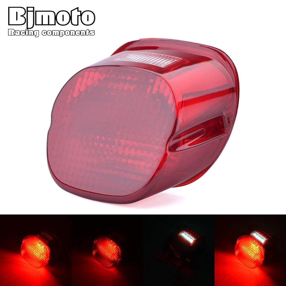 

BJMOTO Motorcycle Tail LED Light Brake Stop Lamp For Harley Davidson Sportster 1200 Dyna Cross Bones Heritage Softail Road Glide