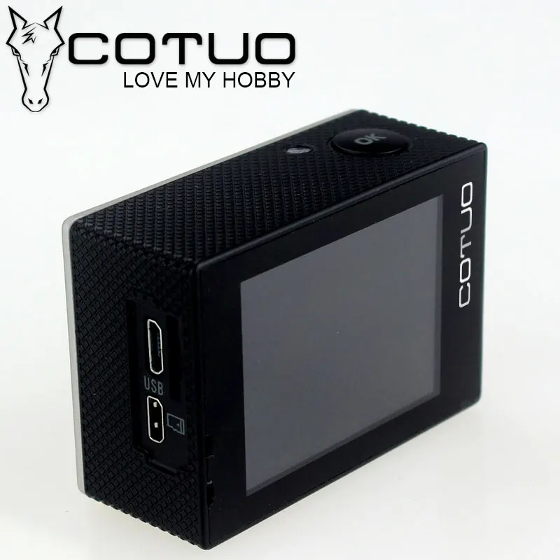 Экшн камера COTUO CS60 Ultra HD 4 K/30fps WiFi 2 0 &quot170D подводный 30 м Водонепроницаемый 1080p Шлем