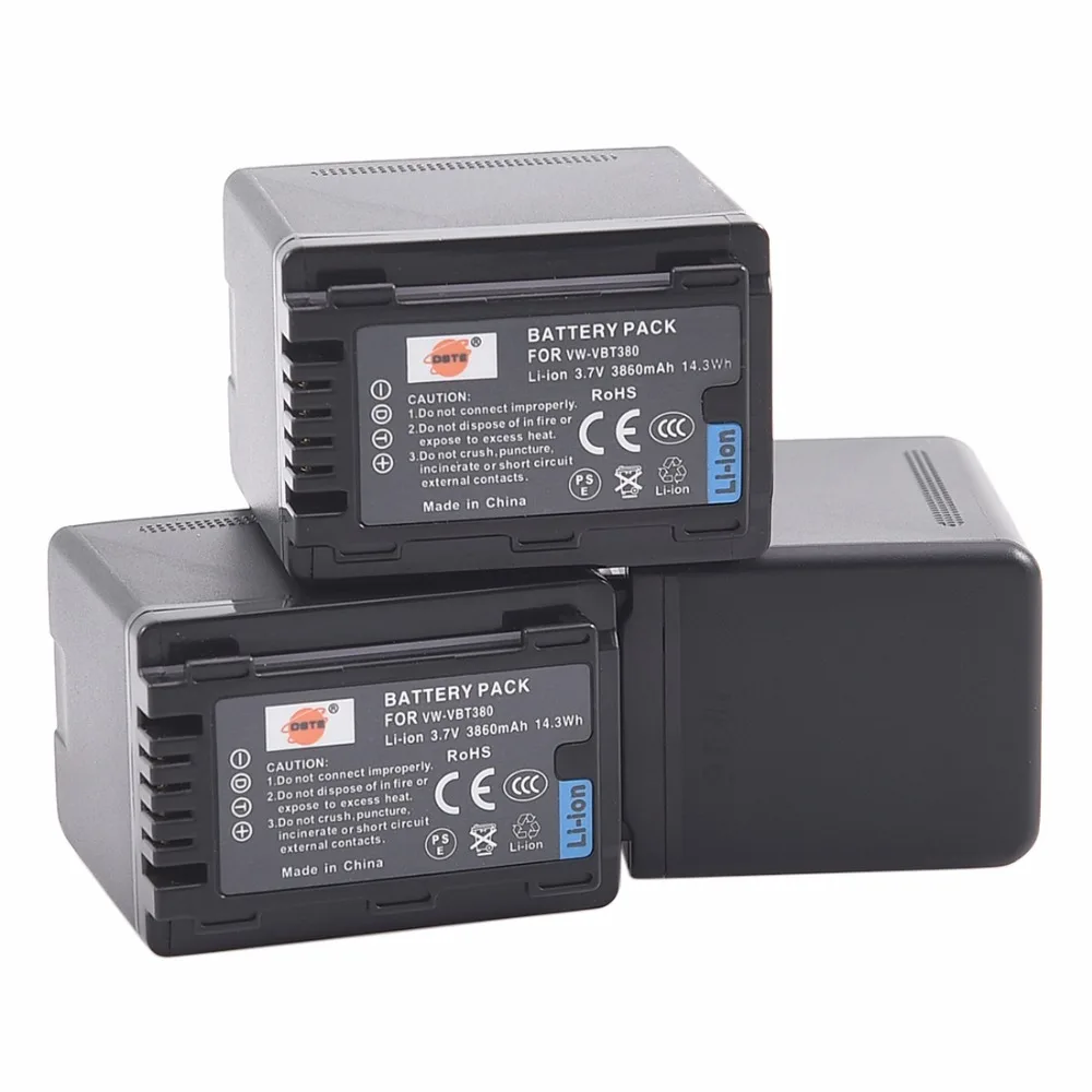 

DSTE 3PCS VW-VBT380 Li-ion Battery for PANASONIC HC-W580GK HC-V160GK HC-V380GK HC-V180GK HC-W580MGK HC-VX980GK HC-WXF990MGK