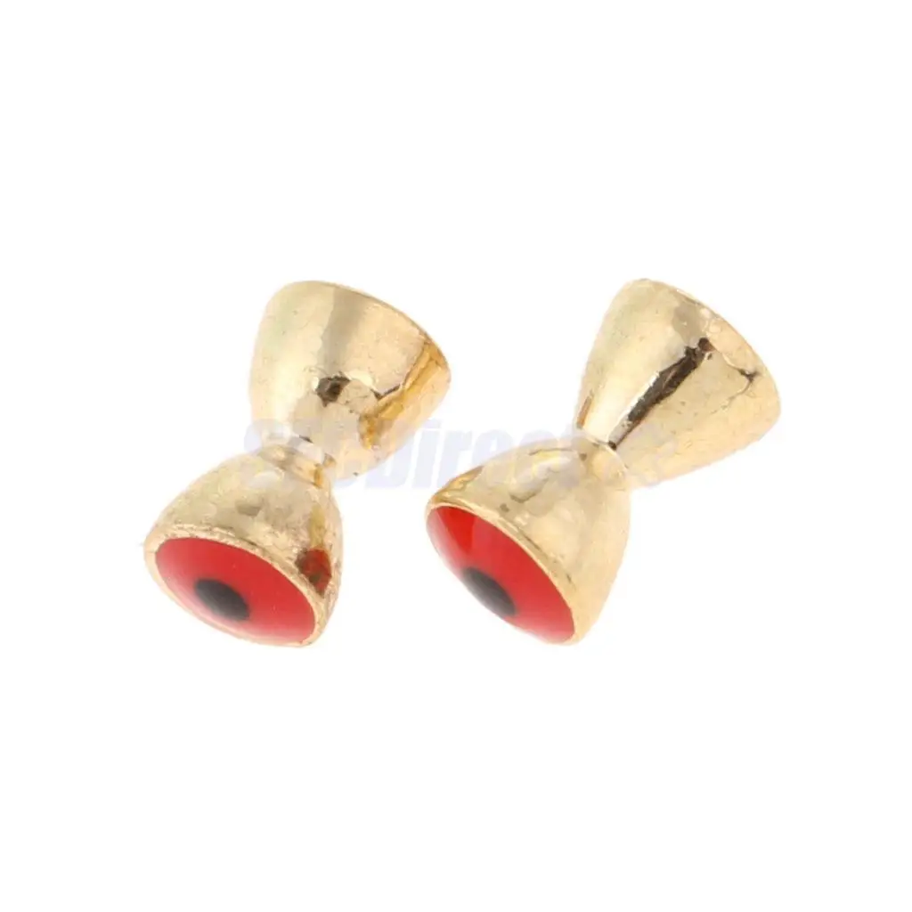 25Pcs/lot 3D Realistic Fish Dumbbell Eyes Brass Fly Tying Beads Nymph Eyes Head Fly Tying Materials 3.2mm-6.3mm
