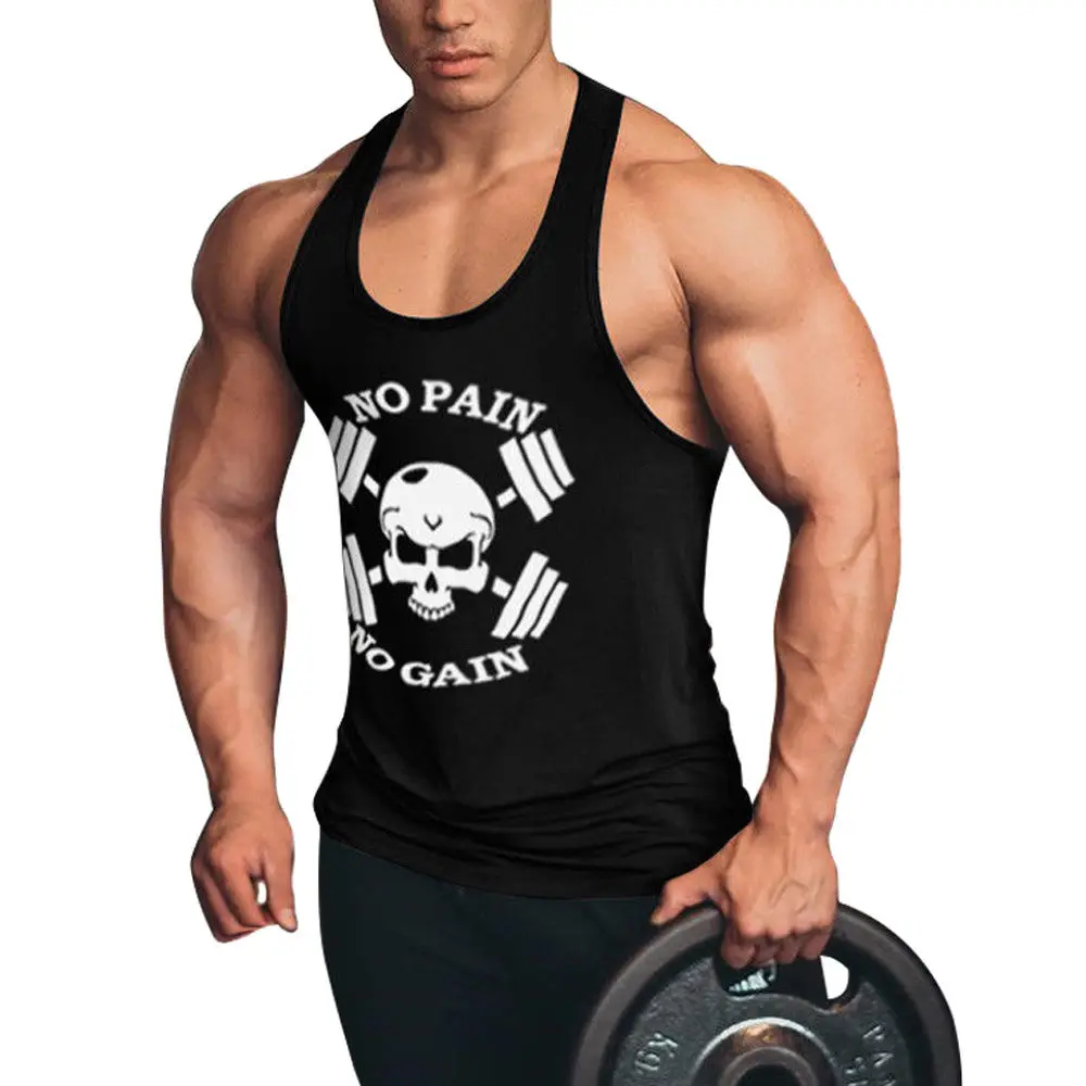 MORE PLATES C745 Men's Sleeveless Muscle Tee Shirts Cotton Tank Fitness MMAby Gym Rabbit