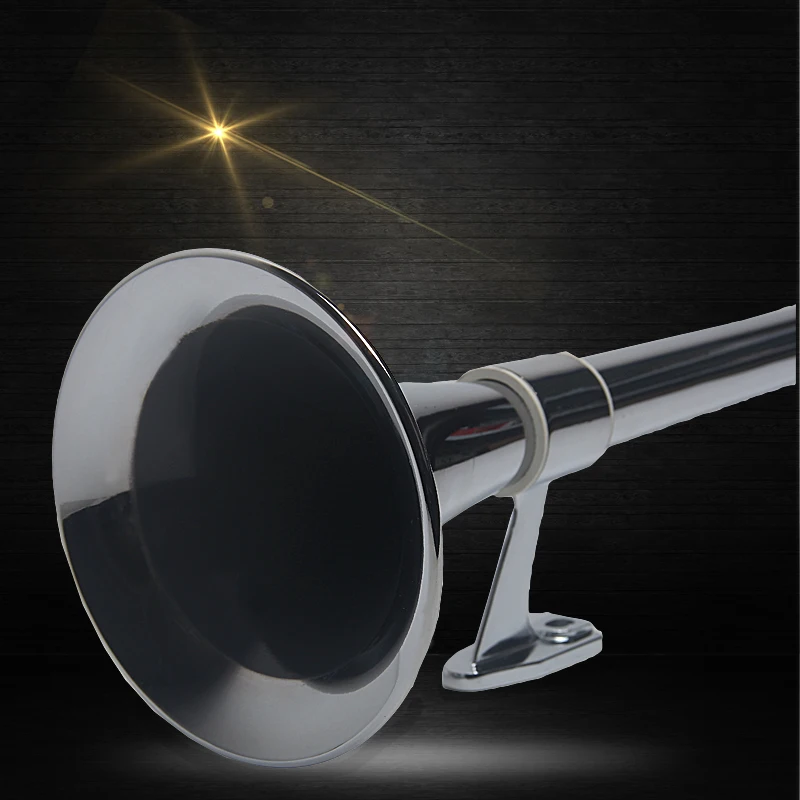 Universal Super loud Sounds Trumpet Air horn 150DB chrome Siren Tone 12V For Car Horns Boat BUS Truck horn Train Accessories