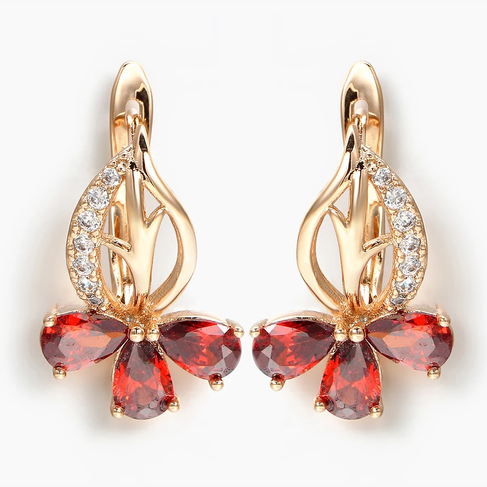 Hanreshe серьги, дизайнерские Винтажные Ювелирные изделия, простой маленький красный кристалл, круглые милые серьги-гвоздики, женские вечерние серьги, подарок, серьга в виде золотого цветка