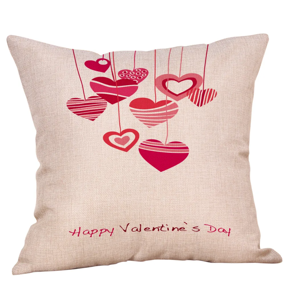 

Gacsidy Store dakimakura Happy Valentine pillow case cover Linen Home PillowCase