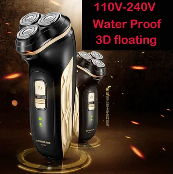

rs988 electric 110v-240v smart man shaver 3D floating portable water proof electric razor 3W with clipper