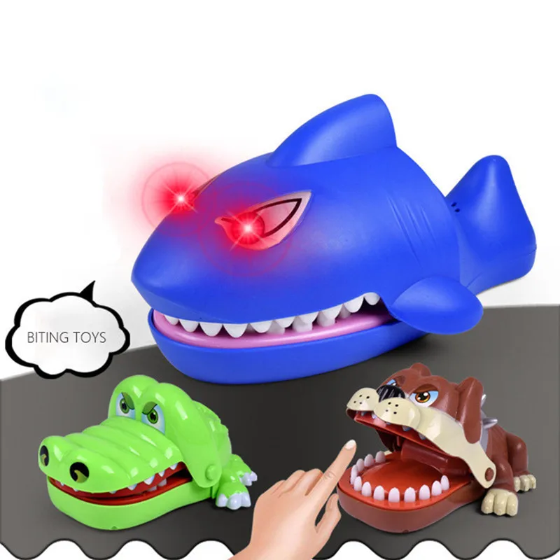 

Mouth Dentist Bite Finger Toy 15cm Funny novelty Large Crocodile Dog Pulling Teeth Bar Game Stress Relief Toys For Children Gift