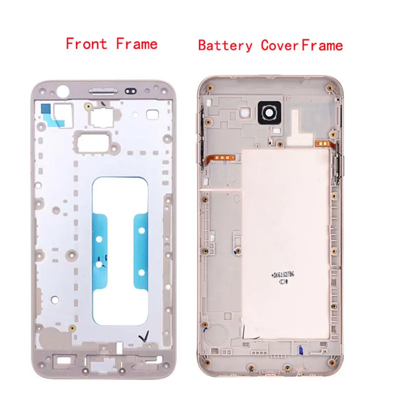 Для samsung Galaxy J5 Prime задняя крышка корпуса батареи чехол задняя дверь On5 G570 Замена для samsung J5 Prime корпус - Цвет: gold-all