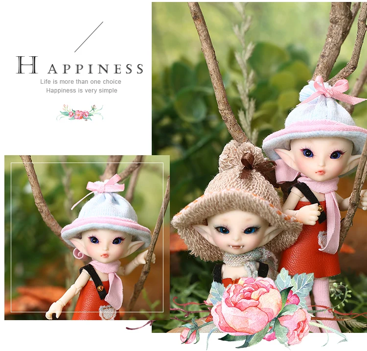 Fairyland FL Realpuki Роро BJD кукла 1/13 розовая улыбка эльфы игрушки подарок на день рождения