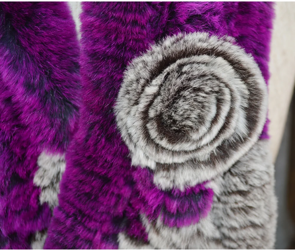 Ручной работы Настоящий мех кролика кольцо женские зимние шарфы шарф из меха кролика рекс теплый мягкий пушистый природный натуральный мех шарф-кольцо