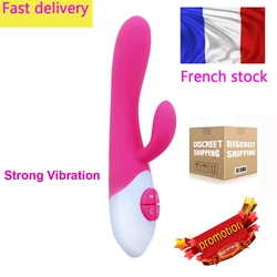 Bigbanana 16 Speeds Silicone Rabbit Vibrator Powerful Vibration Sex Toys Female Masturbator G-spot Vibrator FR Stock Sex product Bigbanana 16 Speeds Silicone Rabbit Vibrator Powerful Vibration Sex Toys Female Masturbator G-spot Vibrator FR Stock Sex product