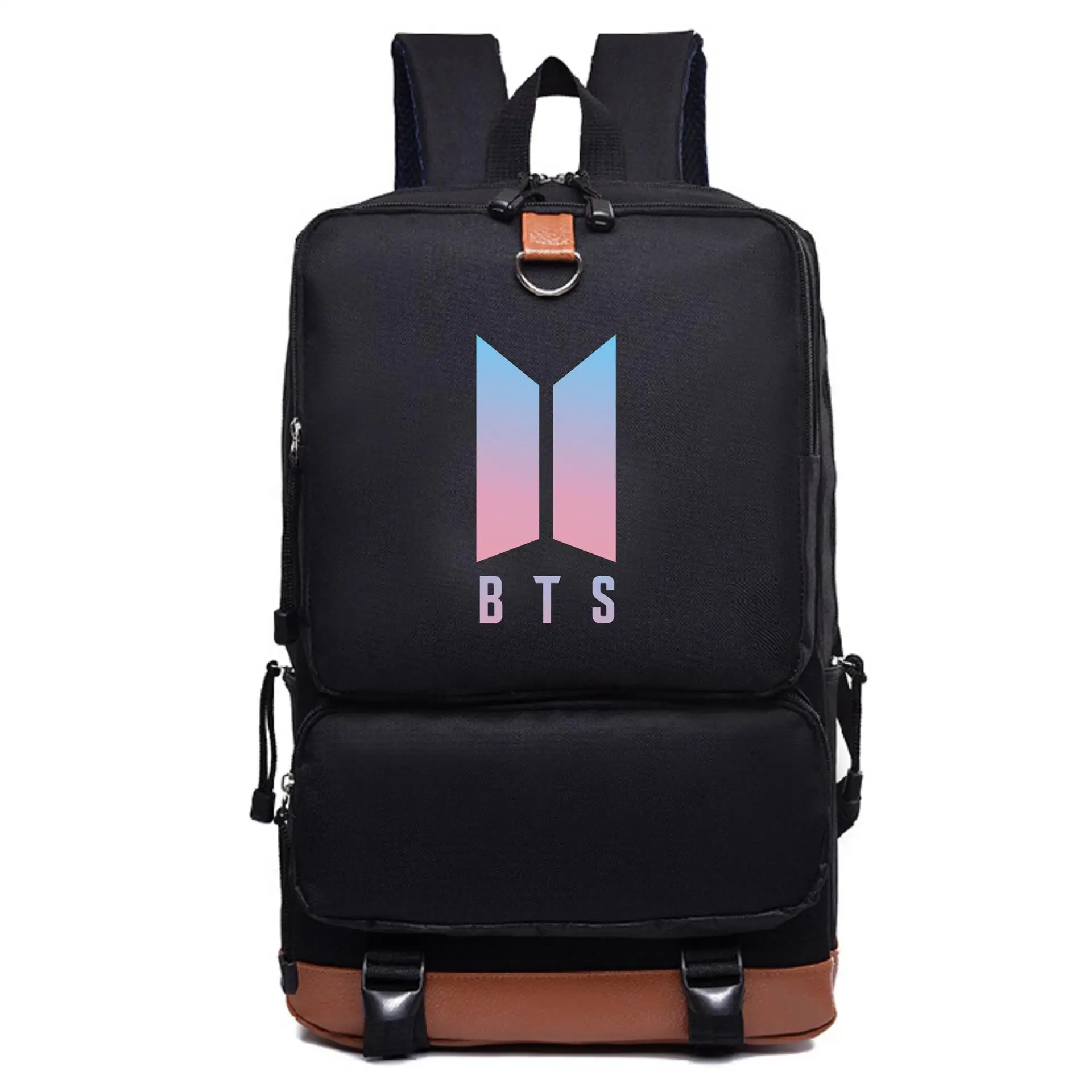 BTS Boys Fans Korean Backpack Canvas Hip Pop Kpop School Bags