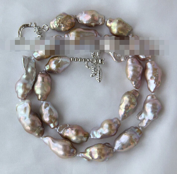 

1091 baroque purple keshi reborn freshwater pearl necklace