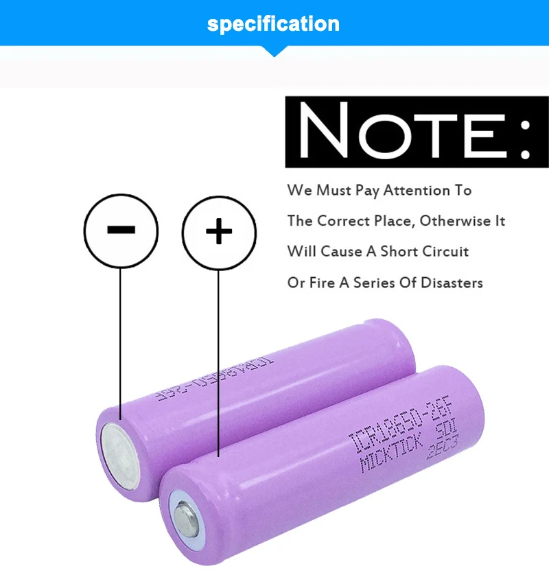 16 шт. 3,7 V 2600mAh 18650 MICKTICK батареи батарея литий-ионная аккумуляторная батарея T6 светодиодный фонарик