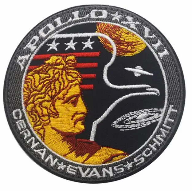 1 Piece APOLLO Mission Embroidery Decal Patch Astronaut DIY Spaceship Emblem Collage American Combat Outdoor Supplies Icon Badge - Цвет: L