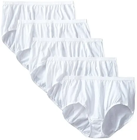 

M,XL,2XL,5XL Plus Size Women's Cotton Briefs Lady's Underwear Panties 100%Cotton Pure White ,Black 5Pcs/lot