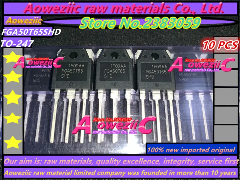 Aoweziic 2018 + 100% новая импортная оригинальная FGA50T65SHD FGA50T65 до-247 IGBT транзистор 50A 650 в