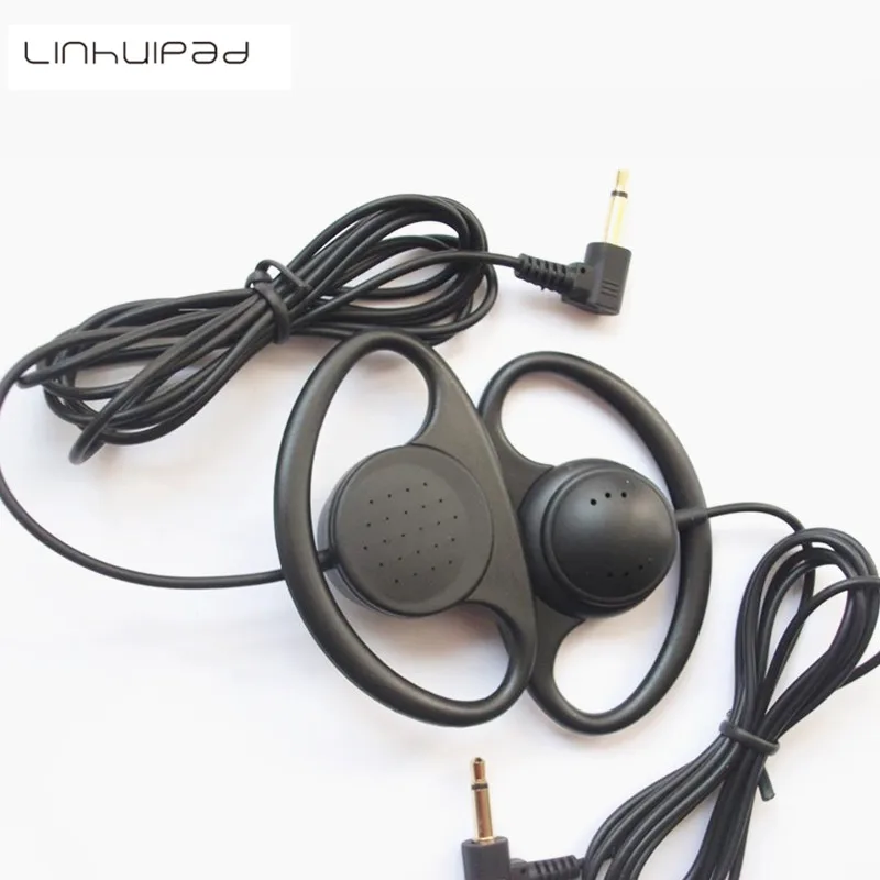Linhuipad Soft One-side MONO Hook Earbud Headphones pro přijímač monitorů, průvodce a překlady překlad 500ks / lot