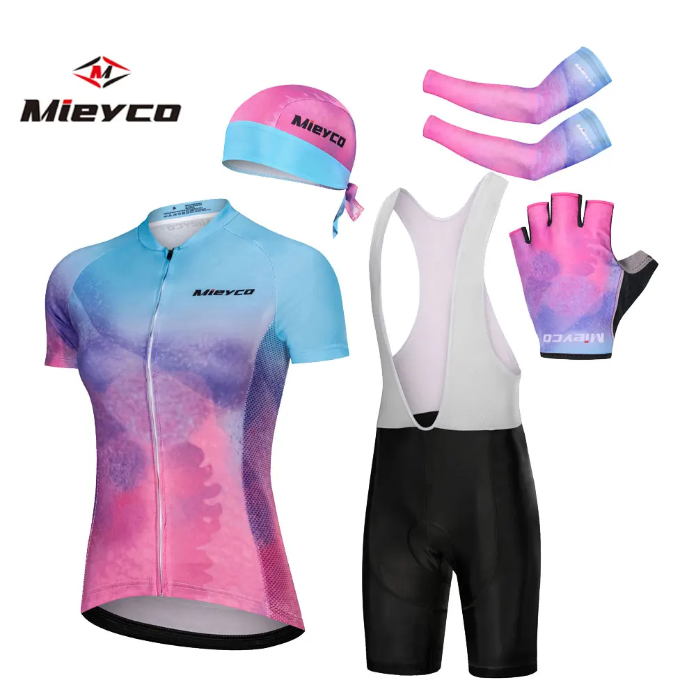 Mieyco Pro женский летний комплект для велоспорта быстросохнущие гонки на велосипедах велосипедные костюмы дышащая одежда для велоспорта с длинным рукавом Джерси - Цвет: 2